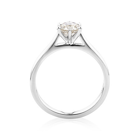 Solitaire Engagement Ring with a 0.70 Carat TW Diamond in 14kt White Gold Solitaire Engagement Ring with a 0.70 Carat TW Diamond in 14kt White Gold