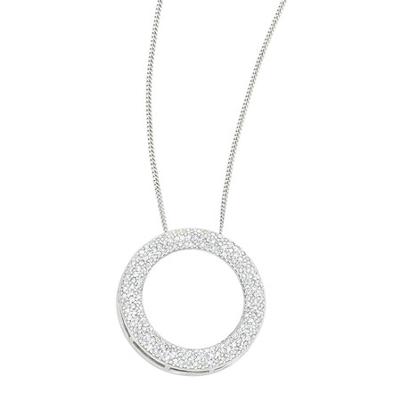 Pendant with 1/2 Carat TW of Diamonds in 10ct White Gold Pendant with 1/2 Carat TW of Diamonds in 10ct White Gold
