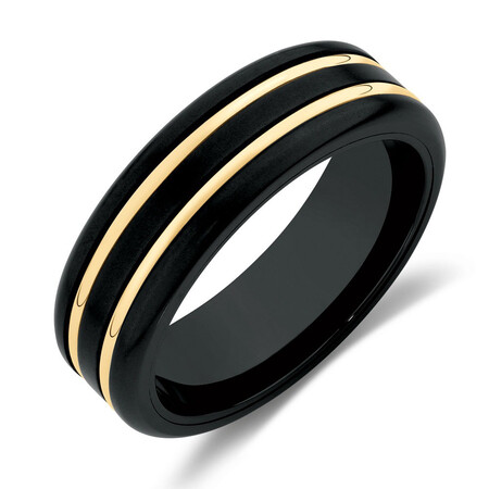 Ring in Black Titanium & 10kt Yellow Gold Ring in Black Titanium & 10kt Yellow Gold