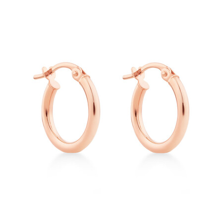 14mm Hoop Earrings in 10kt Rose Gold 14mm Hoop Earrings in 10kt Rose Gold