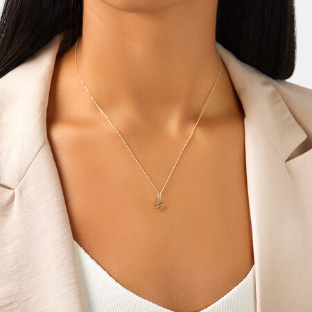 M Initial Pendant in 10kt Yellow Gold M Initial Pendant in 10kt Yellow Gold