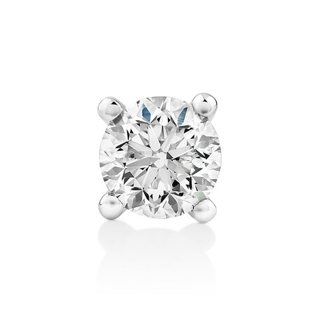 Single Solitaire Stud Earring with 1/2 Carat TW of Diamond in 10kt White Gold Single Solitaire Stud Earring with 1/2 Carat TW of Diamond in 10kt White Gold