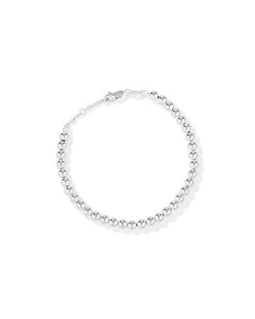 21cm (8.3") Bead Bracelet in Sterling Silver 21cm (8.3") Bead Bracelet in Sterling Silver