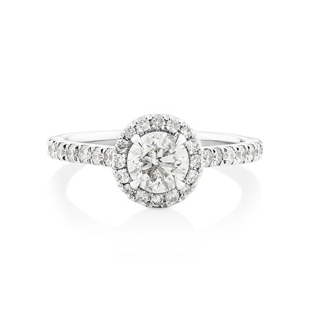 Engagement Ring with 1.38 Carat TW of Diamonds in 14ct White Gold Engagement Ring with 1.38 Carat TW of Diamonds in 14ct White Gold