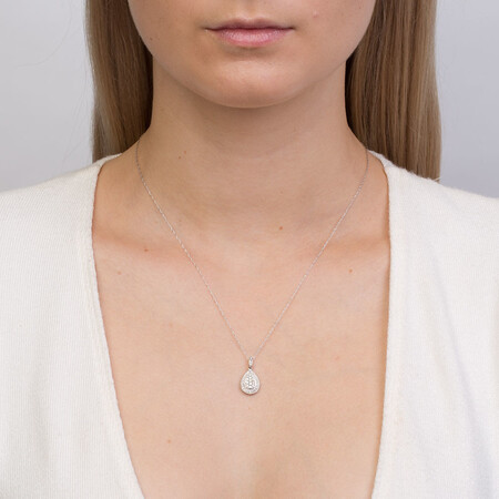 Pendant with 1/4 Carat TW of Diamonds in 10kt White Gold Pendant with 1/4 Carat TW of Diamonds in 10kt White Gold