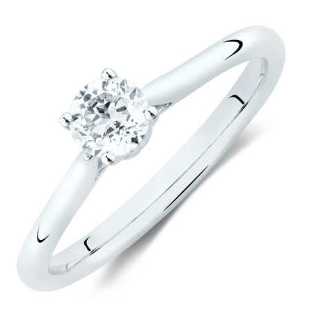 Southern Star Solitaire Engagement Ring with a 0.34 Carat TW Diamond in 14ct White Gold Southern Star Solitaire Engagement Ring with a 0.34 Carat TW Diamond in 14ct White Gold