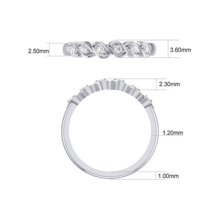 Wedding Band with Diamonds in 10ct White Gold Wedding Band with Diamonds in 10ct White Gold