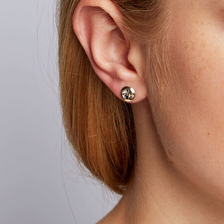 Stud Earrings in 10ct Yellow & White Gold Stud Earrings in 10ct Yellow & White Gold