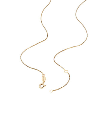45cm (18") 1mm Width Box Chain in 18kt Yellow Gold 45cm (18") 1mm Width Box Chain in 18kt Yellow Gold