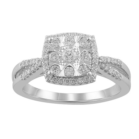 Ring with 1/2 Carat TW of Diamonds in 10ct White Gold Ring with 1/2 Carat TW of Diamonds in 10ct White Gold