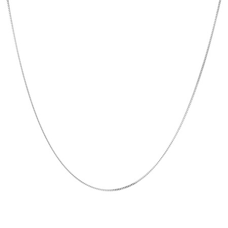 45cm (18") Curb Chain in 10ct White Gold 45cm (18") Curb Chain in 10ct White Gold