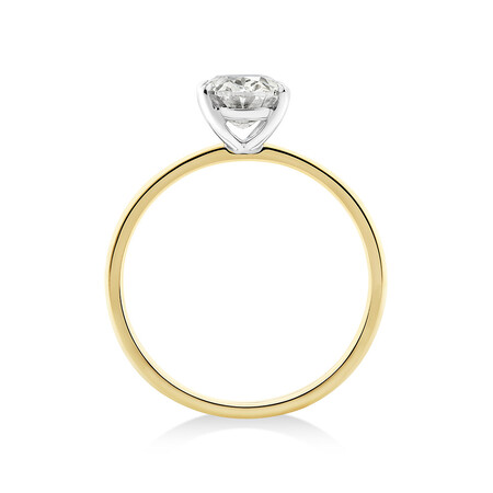 Southern Star Oval Solitaire Engagement Ring with a 1.50 Carat TW Diamond in 18kt Yellow & White Gold Southern Star Oval Solitaire Engagement Ring with a 1.50 Carat TW Diamond in 18kt Yellow & White Gold