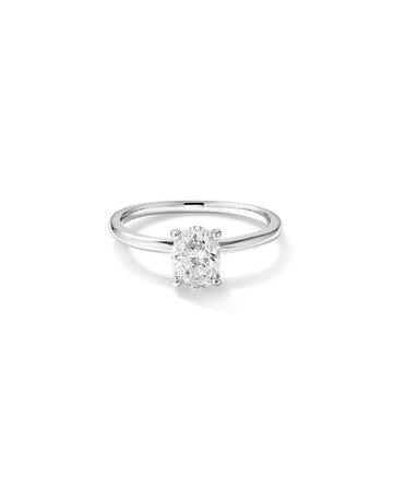 Solitaire Engagement Ring with 1 Carat TW of Diamond in 14ct White Gold Solitaire Engagement Ring with 1 Carat TW of Diamond in 14ct White Gold