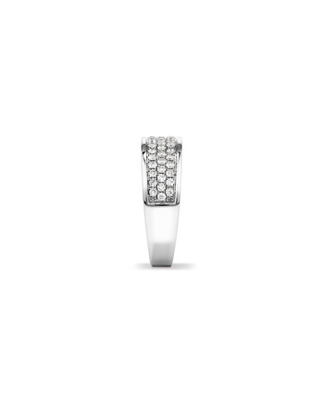 Men's Pave Ring with 0.87 Carat TW of Diamonds in 10kt White Gold Men's Pave Ring with 0.87 Carat TW of Diamonds in 10kt White Gold