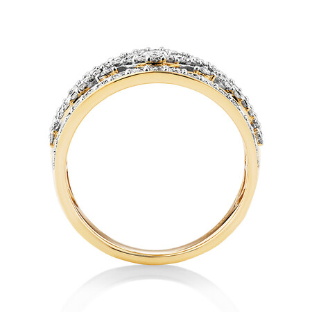Cluster Ring with 1.25 Carat TW of Diamonds in 10kt Yellow Gold Cluster Ring with 1.25 Carat TW of Diamonds in 10kt Yellow Gold