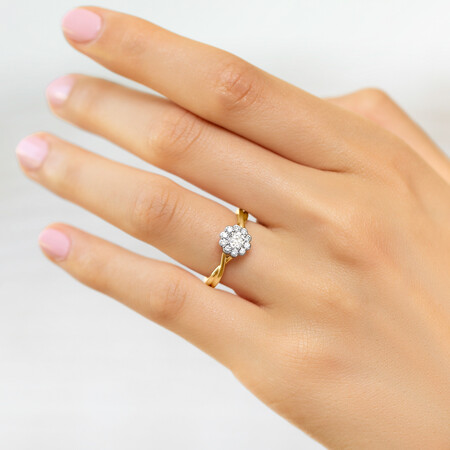 Southern Star Engagement Ring with 1/2 Carat TW of Diamonds in 14ct Yellow & White Gold Southern Star Engagement Ring with 1/2 Carat TW of Diamonds in 14ct Yellow & White Gold