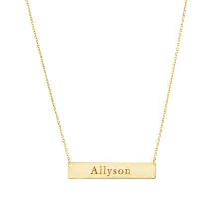 Bar Necklace in 10ct Yellow Gold Bar Necklace in 10ct Yellow Gold