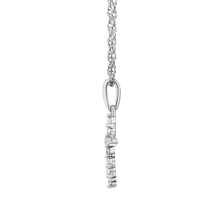 Cross Pendant with Diamonds in 10kt White Gold Cross Pendant with Diamonds in 10kt White Gold