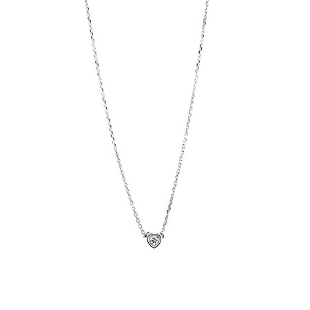 Heart Pendant with Diamonds in Sterling Silver Heart Pendant with Diamonds in Sterling Silver