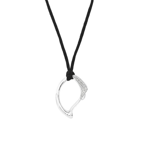 Spirits Bay Solid Pendant with 0.15 Carat TW of Diamonds in Sterling Silver Spirits Bay Solid Pendant with 0.15 Carat TW of Diamonds in Sterling Silver