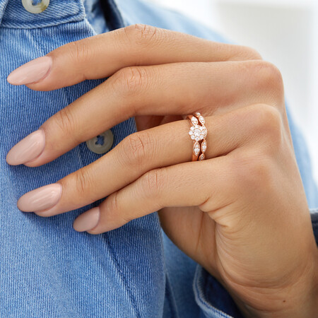 Bridal Set With 0.40 Carat TW of Diamonds In 10kt Rose Gold Bridal Set With 0.40 Carat TW of Diamonds In 10kt Rose Gold