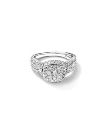 Ring with 1 Carat TW of Diamonds in 10kt White Gold Ring with 1 Carat TW of Diamonds in 10kt White Gold