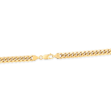 45cm (18”) 6.7mm Width Hollow Miami Curb Chain in 10kt Yellow Gold 45cm (18”) 6.7mm Width Hollow Miami Curb Chain in 10kt Yellow Gold