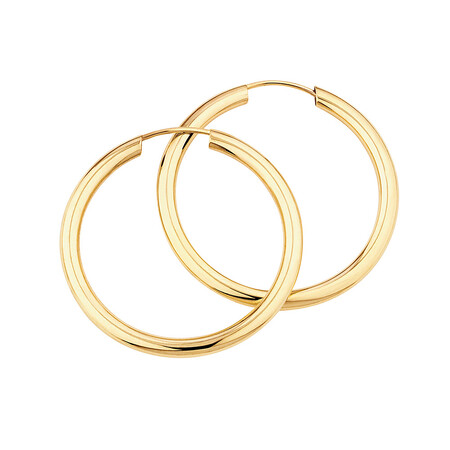 20mm Flexible Clasp Hoop Earrings in 10ct Yellow Gold 20mm Flexible Clasp Hoop Earrings in 10ct Yellow Gold