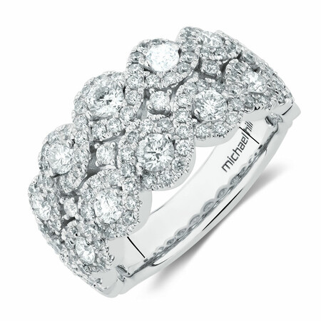 Ring with 1 1/2 Carat TW of Diamonds in 14kt White Gold