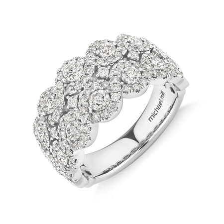 Ring with 1 1/2 Carat TW of Diamonds in 14kt White Gold Ring with 1 1/2 Carat TW of Diamonds in 14kt White Gold