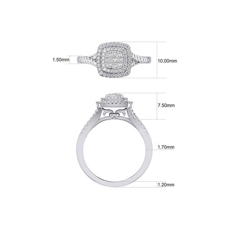 Engagement Ring with 1/2 Carat TW of Diamonds in 10ct White Gold Engagement Ring with 1/2 Carat TW of Diamonds in 10ct White Gold