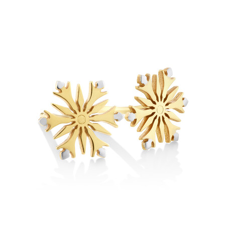 Snowflake Stud Earrings in 10kt Yellow Gold Snowflake Stud Earrings in 10kt Yellow Gold