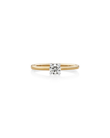 Southern Star Solitaire Engagement Ring with a 0.34 Carat TW Diamond in 18kt Yellow & White Gold Southern Star Solitaire Engagement Ring with a 0.34 Carat TW Diamond in 18kt Yellow & White Gold