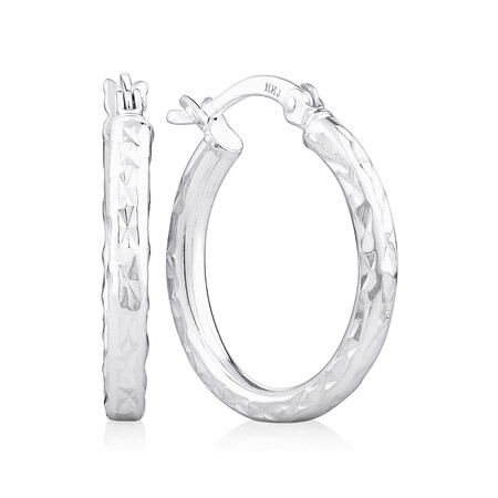 20mm Hoop Earrings in Sterling Silver 20mm Hoop Earrings in Sterling Silver