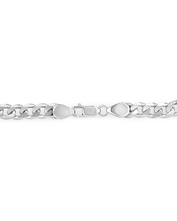 21cm (8.5") 7mm-7.5mm Width Curb Bracelet in Sterling Silver 21cm (8.5") 7mm-7.5mm Width Curb Bracelet in Sterling Silver