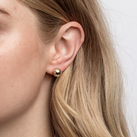 Patterned Ball Stud Earrings in 10ct Yellow Gold Patterned Ball Stud Earrings in 10ct Yellow Gold