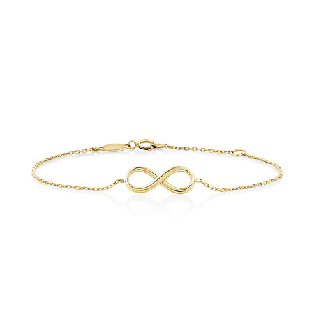 Infinity Bracelet in 10ct Yellow Gold Infinity Bracelet in 10ct Yellow Gold