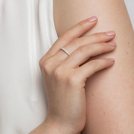 Wedding Band with 1/2 Carat TW of Diamonds in 14kt White Gold Wedding Band with 1/2 Carat TW of Diamonds in 14kt White Gold