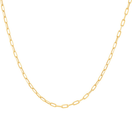 45cm (18”) 3.5mm Hollow Paperclip Chain in 10kt Yellow Gold 45cm (18”) 3.5mm Hollow Paperclip Chain in 10kt Yellow Gold