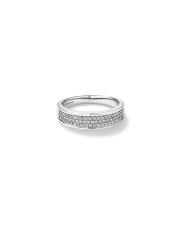 Men's Pave Ring with 0.33 Carat TW of Diamonds in 10ct White Gold Men's Pave Ring with 0.33 Carat TW of Diamonds in 10ct White Gold