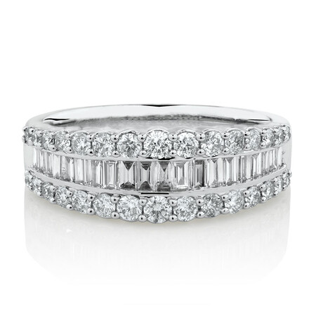 Ring with 1 Carat TW of Diamonds in 14ct White Gold Ring with 1 Carat TW of Diamonds in 14ct White Gold