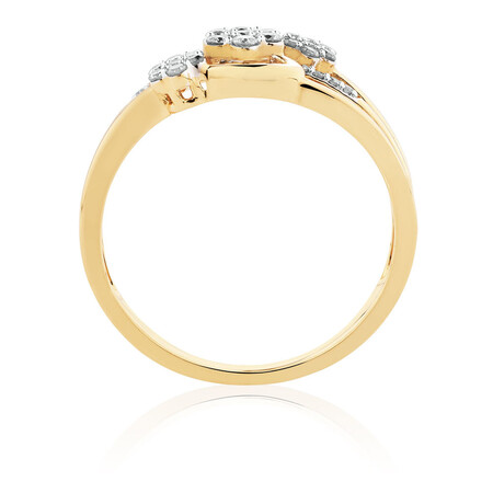 Ring with 1/4 Carat TW of Diamonds in 10ct Yellow Gold Ring with 1/4 Carat TW of Diamonds in 10ct Yellow Gold