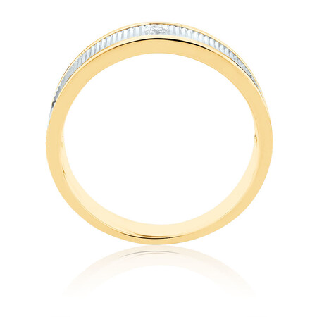 Men's Ring with Diamonds in 10ct Yellow & White Gold Men's Ring with Diamonds in 10ct Yellow & White Gold