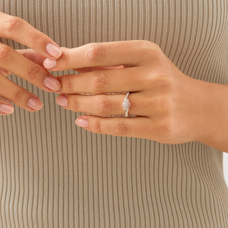 Promise Ring with 1/4 Carat TW of Diamonds in 10kt White & Rose Gold Promise Ring with 1/4 Carat TW of Diamonds in 10kt White & Rose Gold