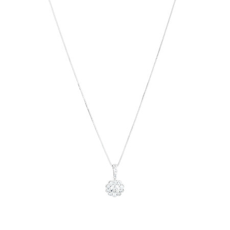 Pendant with 0.75 Carat TW of Diamonds in 14ct White Gold Pendant with 0.75 Carat TW of Diamonds in 14ct White Gold