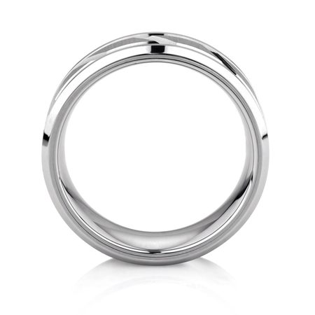Men's Ring in Grey Sapphire Tungsten Men's Ring in Grey Sapphire Tungsten
