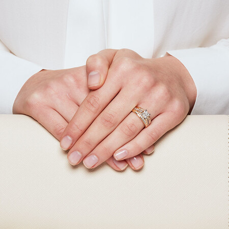 Engagement Ring with 1 Carat TW of Diamonds in 14ct Yellow & White Gold Engagement Ring with 1 Carat TW of Diamonds in 14ct Yellow & White Gold