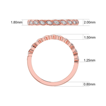 Wedding Band with Diamonds in 10kt Rose Gold Wedding Band with Diamonds in 10kt Rose Gold