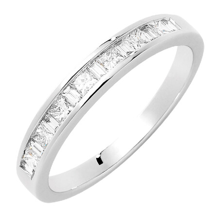 Wedding Band with 0.33 Carat TW of Diamonds in 18kt White Gold Wedding Band with 0.33 Carat TW of Diamonds in 18kt White Gold