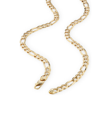 55cm (22") 7.5mm-8mm Width Figaro Chain in 10kt Yellow Gold 55cm (22") 7.5mm-8mm Width Figaro Chain in 10kt Yellow Gold